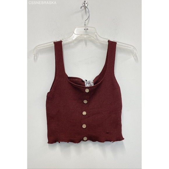 Very J Tops - Very J Brown Ribbed Knit Tank - Size M‎
